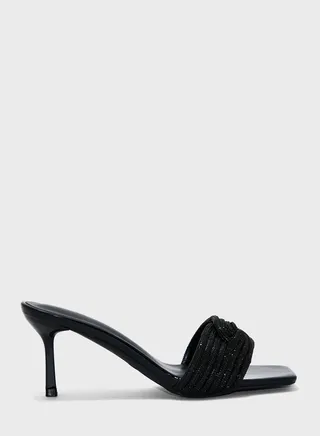 One Strap Mid Heel Sandals