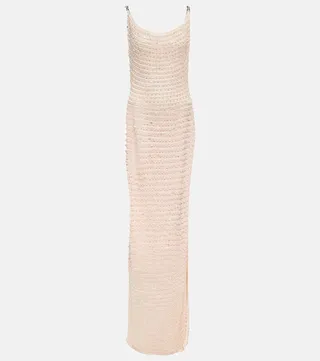 Vatia sequined knitted maxi dress
