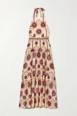 Emporio Sirenuse - + Net Sustain Isotta Tiered Printed Cotton-voile Halterneck Maxi Dress - IT40