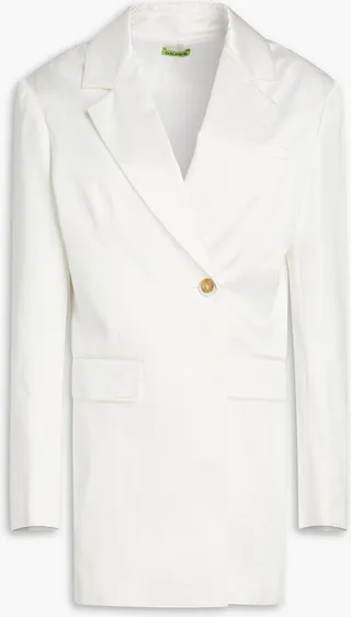 Seattle cotton-blend sateen blazer