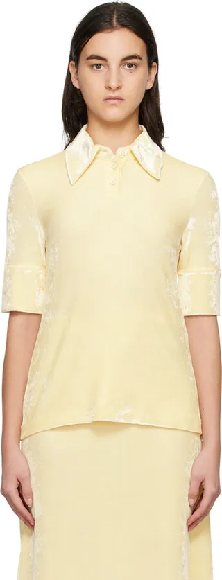 Jil Sander Off-White Pointed Collar Polo