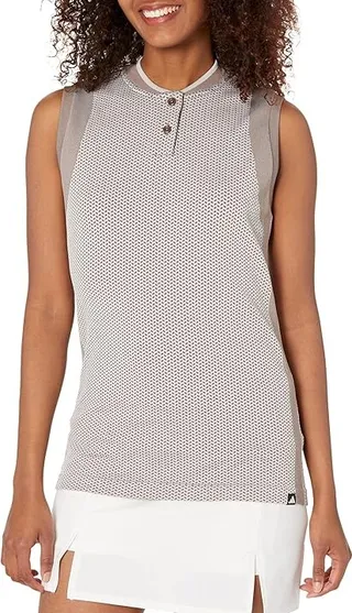 adidas Golf Ultimate365 Tour Prime Knit Polo Shirt (Earth Strata) Women's Clothing