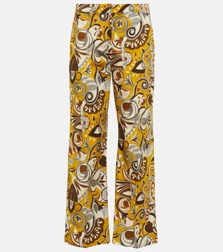 Licia high-rise straight-leg pants