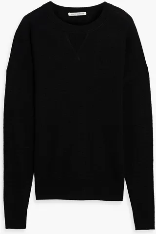 Waffle-knit cashmere sweater