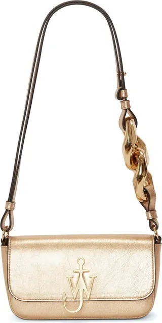 Anchor metallic shoulder bag