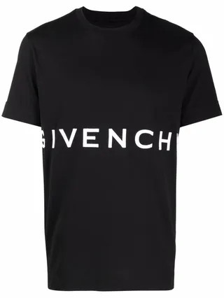 flocked logo T-shirt