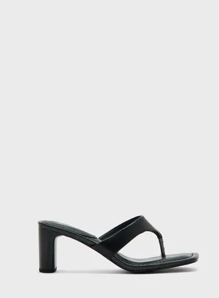 Toe Thong Low Heeled Mule