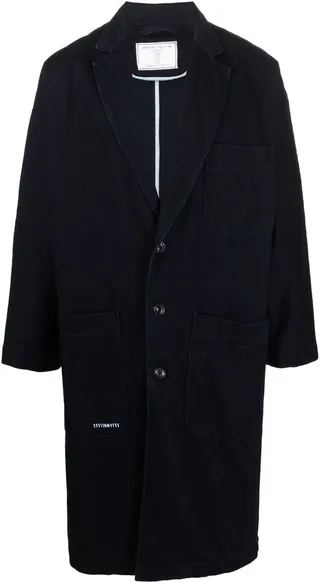 Single-Breasted Denim Coat