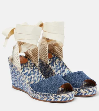 Piia denim espadrille wedges