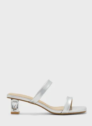 Jewelled Strappy Mule
