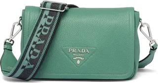 Logo-Plaque Leather Shoulder Bag