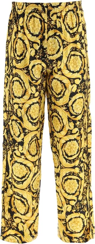 Versace 'barocco' Silk Pajamas Pants