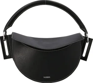 Yuzefi Logo Printed Curved Tote Bag