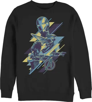 Men's Marvel Avengers: Endgame Geometric Trio Sweatshirt - Black - Large