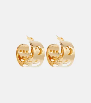 Cutout hoop earrings