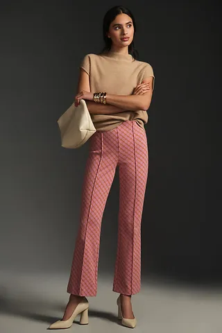 The Margot Kick-Flare Cropped Pants Pink