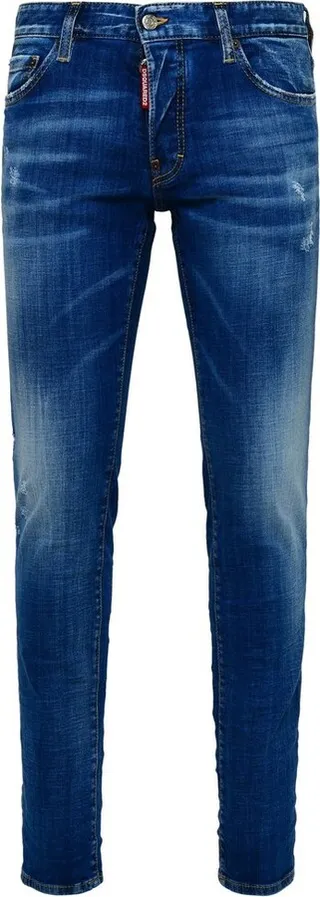 Dsquared2 Logo Patch Distressed Skinny Jeans