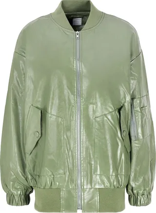 Oversize Bomber Jacket Sage Green
