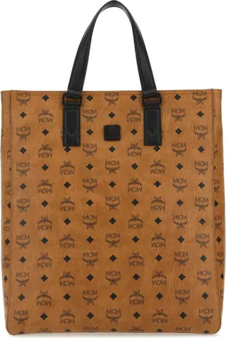 MCM Klassik Allover Logo Printed Tote Bag