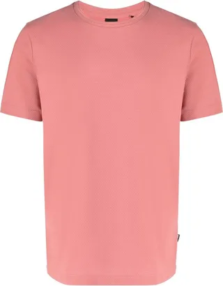 knitted crew-neck T-shirt