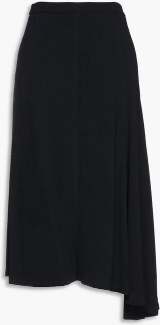 Mia asymmetric bouclé midi skirt