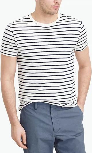J.Crew Factory Men's Slim Broken-In Striped Tee