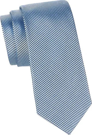 Striped Silk Jacquard Tie