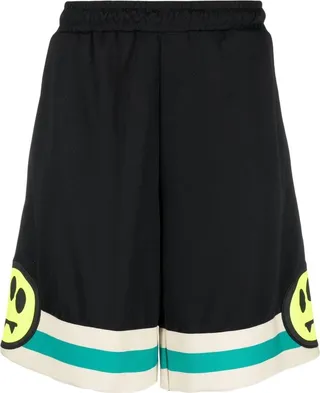 Smiley-Print Bermuda Shorts