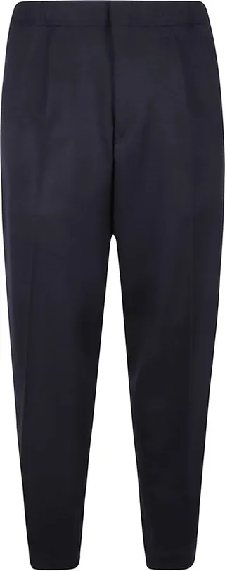 Wide Leg Plain Trousers