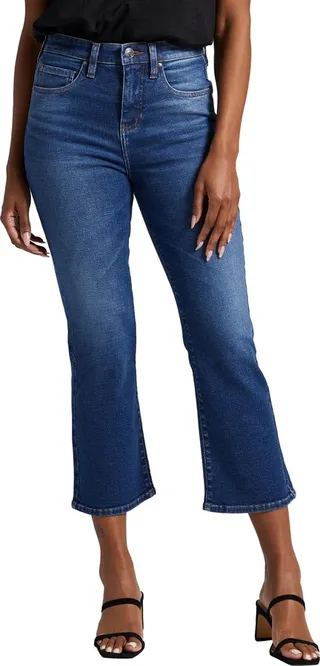 Phoebe High Waist Crop Bootcut Jeans