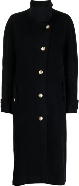 Officer off-centre buttoned coat