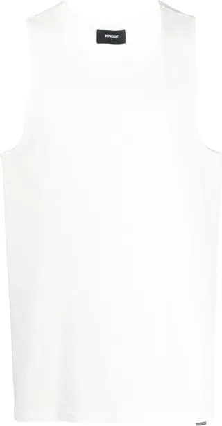 Logo-Plaque Fine-Ribbed Tank Top