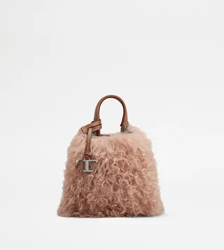 Tod's Micro Bag in Mohair and Leather Micro