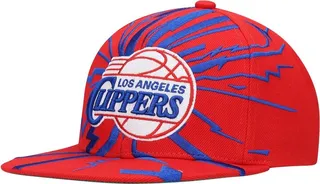 Men's Mitchell & Ness Red La Clippers Hardwood Classics Earthquake Snapback Hat