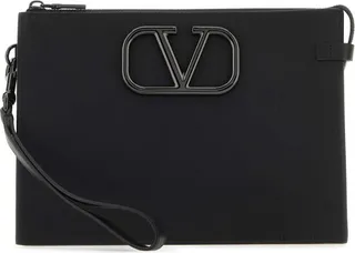 Valentino VLogo Signature Zip-Up Clutch Bag