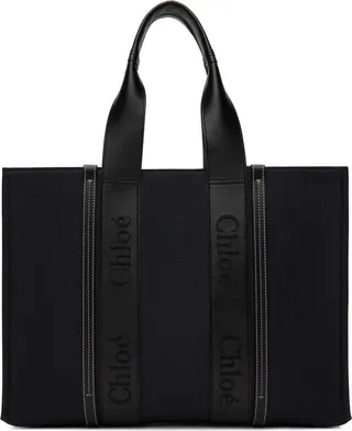 Chloé Navy Large Woody Tote
