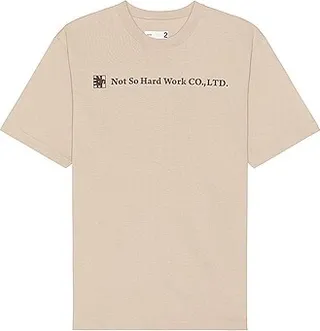 TS(S) Organic Cotton Jersey Nshw Print T-shirt in Beige