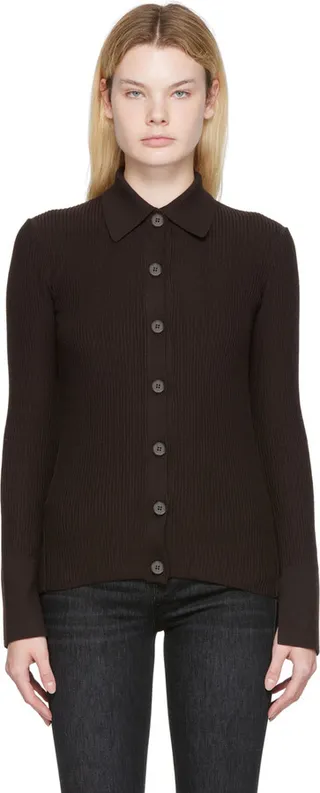FRAME Brown Slim Cardigan