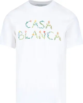 Casablanca Logo Printed Crewneck T-Shirt