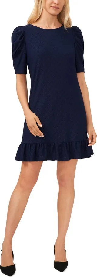 Floral Ruffle Hem Knit Minidress