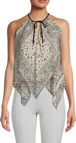 Contromano Paisley Halterneck Top