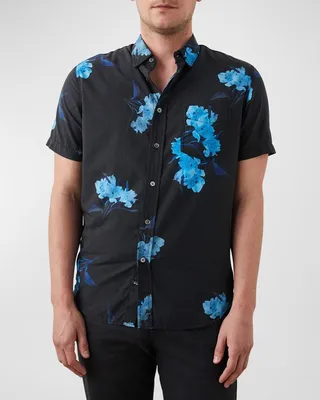 Men's Monaco Floral-Print Sport Shirt