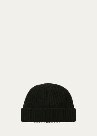 Men's Rib-Knit Cashmere Beanie Hat