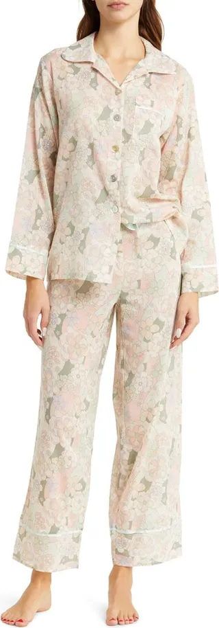 Phoebe Floral Print Cotton Voile Pajamas