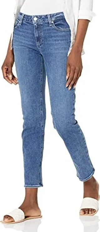 PAIGE Women's Brigitte mid Rise Boyfriend Ankle Length in Ornate Distressed