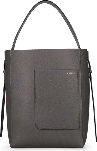 Medium soft grained leather tote bag