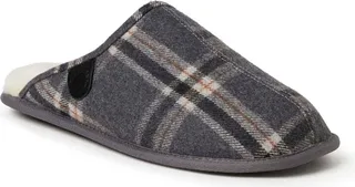 Fireside By Dearfoams Men's Warwick Microwool and Genuine Shearling Scuff