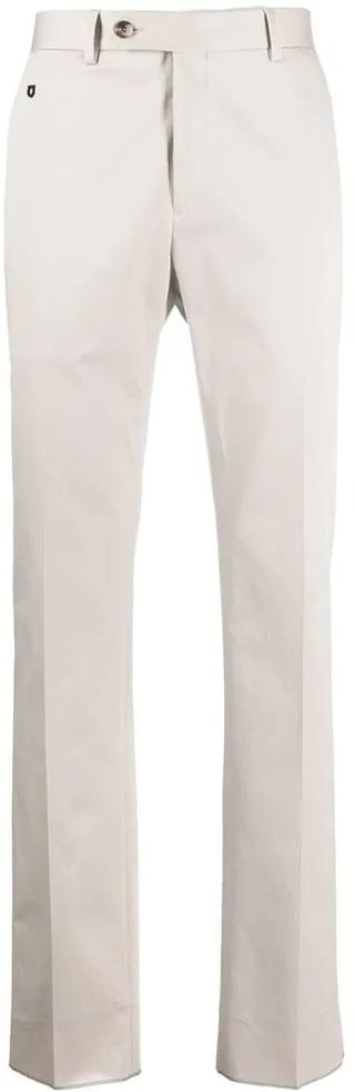 Logo-Plaque Straight-Leg Trousers