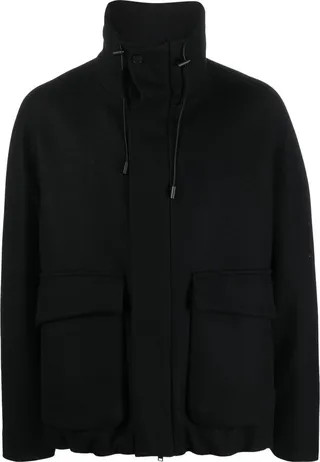 Drawstring-Detail Virgin-Wool Jacket