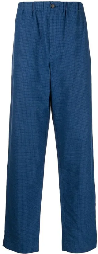 Straight-Leg Elasticated-Waist Trousers